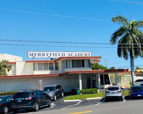 The outside of the Merryfield Academy campus